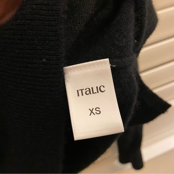 Italic Black Mockneck Cashmere Sweater - Picture 8 of 8